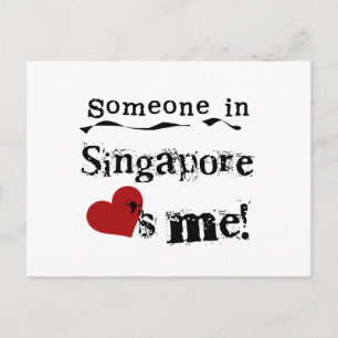 Carte Postale Quelqu'Un À Singapour M'Aime