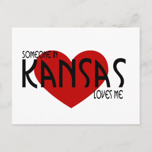 Carte Postale Quelqu'un au Kansas m'aime