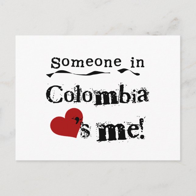 Carte Postale Quelqu'Un En Colombie M'Aime (Devant)