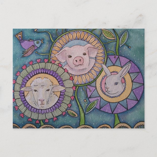 Carte postale 'Quelqu'un pas quelque chose' (Devant)