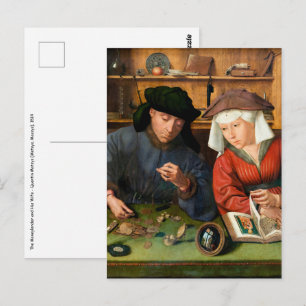 Carte Postale Quentin Matsys - Le Moneylender et sa femme