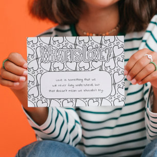 Carte Postale Qu'est-ce que la coloration d'amour