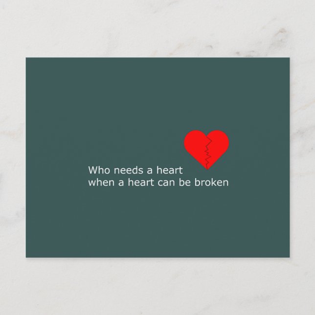 Carte Postale Qu'est-ce que l'amour a à voir avec ça ? (Devant)