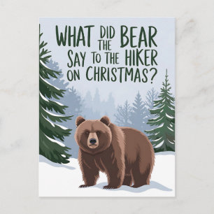 Carte Postale Qu'est-ce que l'ours a dit pour faire une randonné