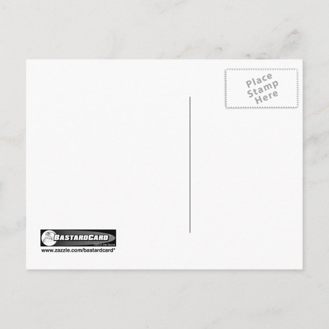 Carte Postale Qu'est-ce que tu fais? Dessin animé d'épave (Dos)