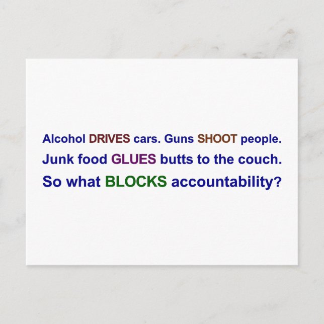 Carte Postale Qu'est-il advenu de la responsabilité personnelle (Devant)