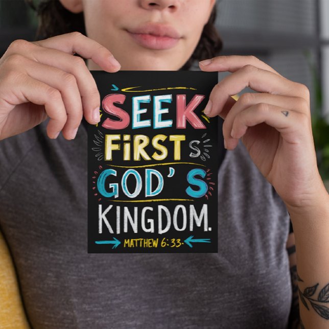 Carte Postale Quête Divine : Cherchez d'abord le Royaume de Dieu (Créateur téléchargé)