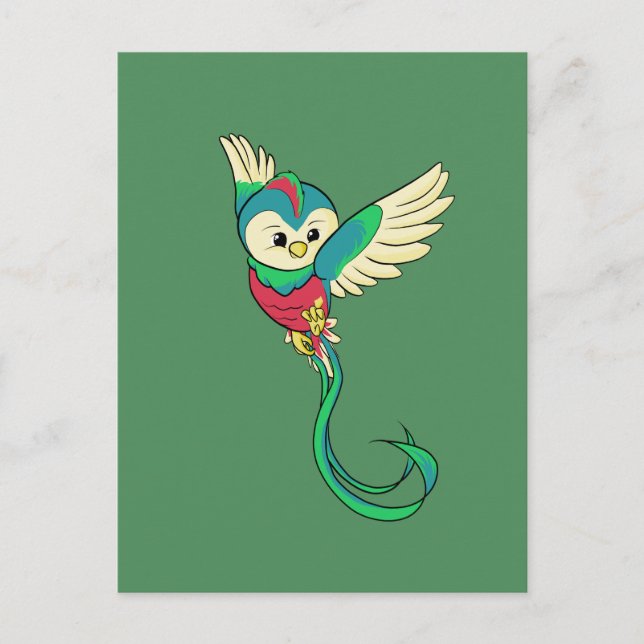 Carte Postale Quetzal coloré ! (Devant)
