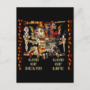 Carte Postale Quetzalcoatl et Mictlantecuhtli