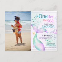 Queue de sirène Aquarelle Anniversaire Sous la mer