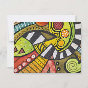 CARTE POSTALE QUI A DIMENTI MA TOMATE D'UN COUTEAU CUBISÉ ?