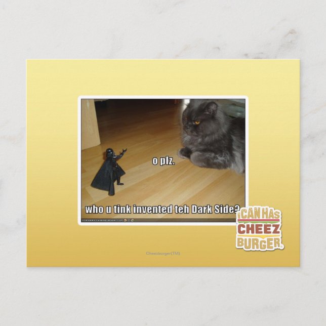 Carte Postale Qui a inventé le côté obscur ? (Devant)
