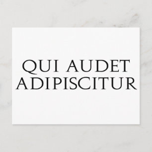Carte Postale Qui Audet Adipiscitur