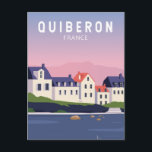 Carte Postale Quiberon France Travel Art Vintage<br><div class="desc">Design vectoriel Quiberon. Il est situé sur la partie sud de la péninsule de Quiberon,  la partie nord étant la commune de Saint-Pierre-Quiberon.</div>
