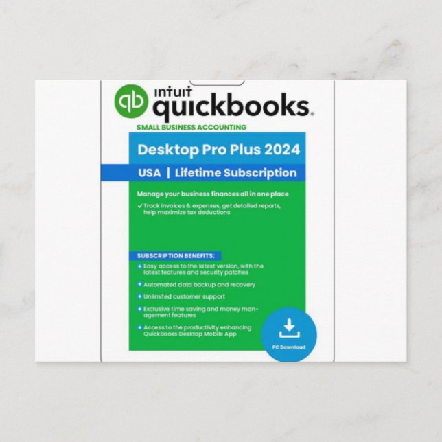 Carte Postale Quickbooks Desktop Pro 2023 - intquickbooks.com (Devant)