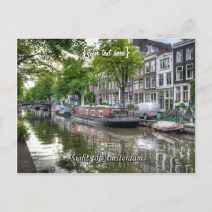 Carte Postale Quiet Canal Scene, Sights of Amsterdam
