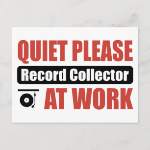 Carte Postale Quiet S'Il Vous Plaît Enregistrer Collecteur Au Tr