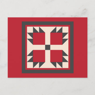 Carte Postale Quilt Postcard - Bearcat Block