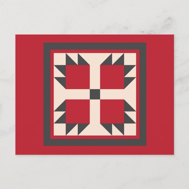 Carte Postale Quilt Postcard - Bearcat Block (Devant)