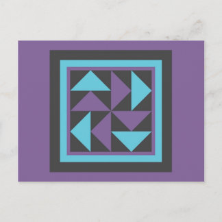 Carte Postale Quilt - Volant Dutchman (violet/bleu