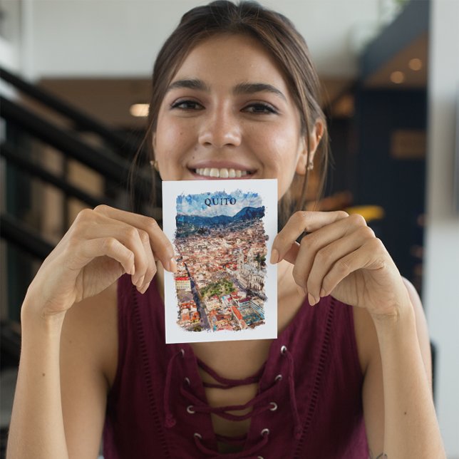 Carte Postale Quito Ecuador (quito ecuador retro vintage travel postcard)