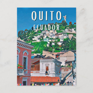 Carte Postale Quito, la capitale équatorienne