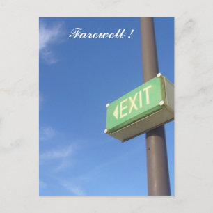 Carte Postale quitter adieu
