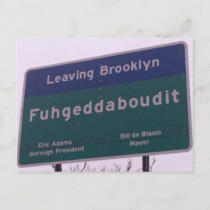Carte Postale Quitter Brooklyn New York Fuhgeddaboudit