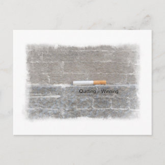 Carte Postale Quitter = Gagner la Dernière cigarette anti-tabac