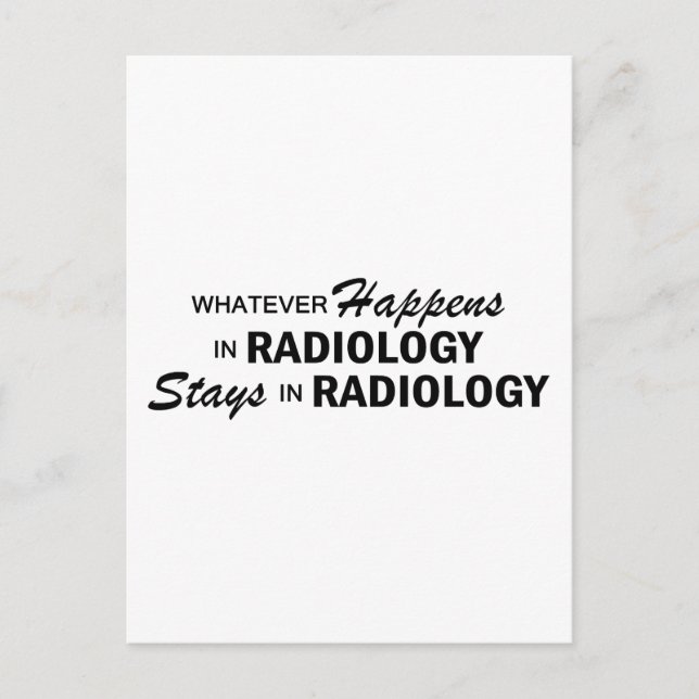 Carte Postale Quoi qu'il arrive - Radiologie (Devant)