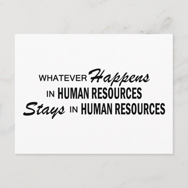 Carte Postale Quoi qu'il arrive - Ressources humaines (Devant)