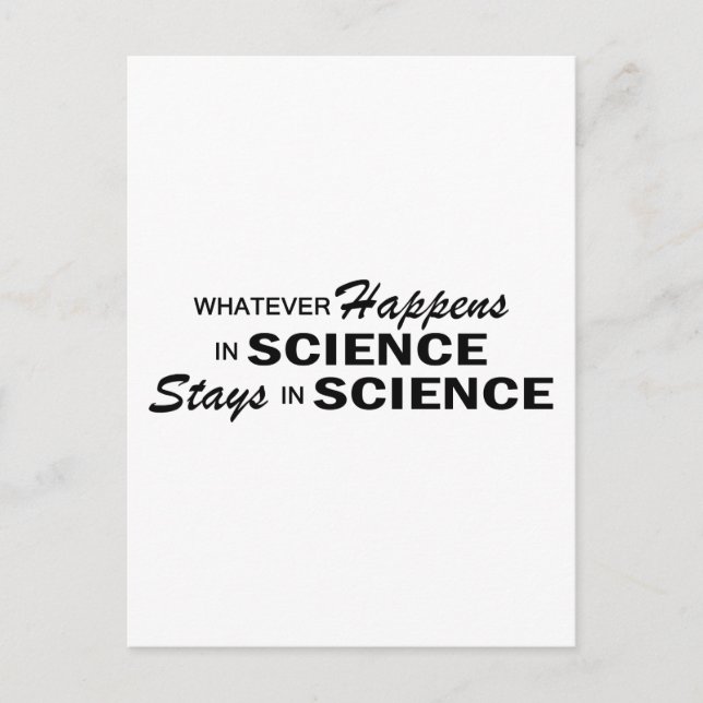 Carte Postale Quoi qu'il arrive - Science (Devant)