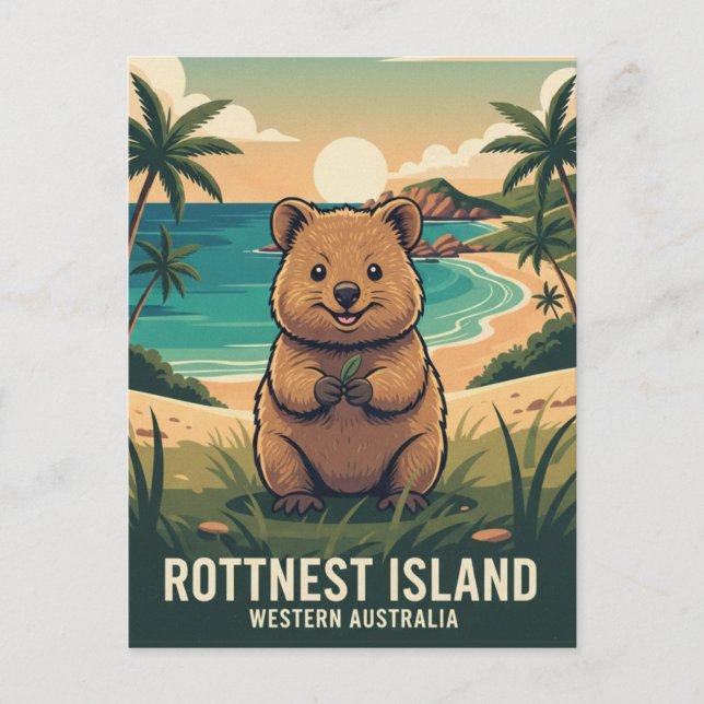 Carte Postale Quokka dans Rottnest Island Australie (Devant)
