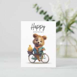 Carte Postale Quokka mignon à vélo, Joyeux Anniversaire 