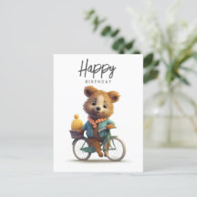 Quokka mignon sur un vélo, Joyeux Anniversaire 