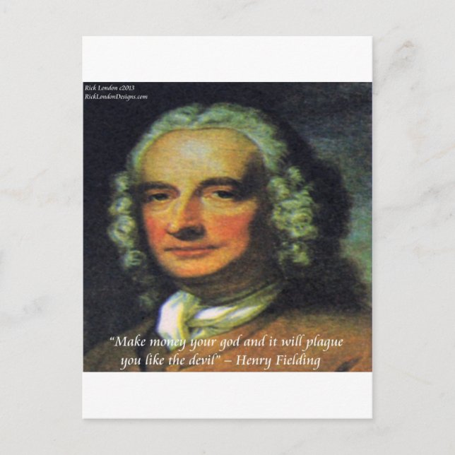 Carte Postale Quota de Henry Fielding "If Money's Your God" (Devant)