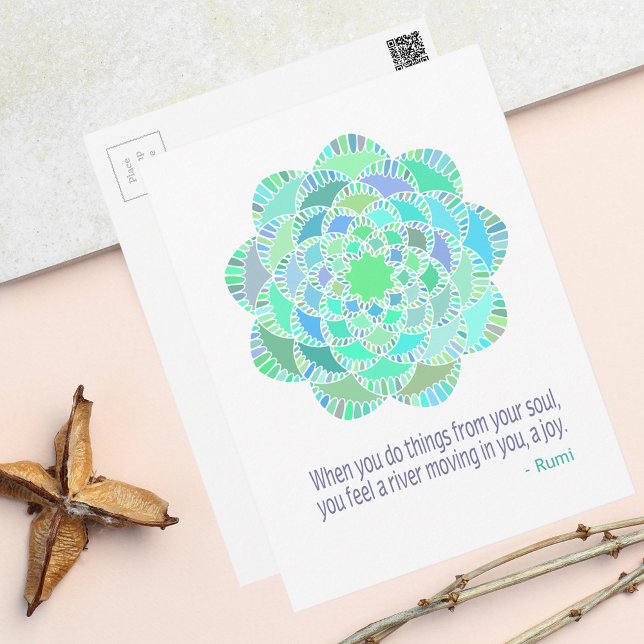 Carte Postale Quota de Mandala Rumi Joy (Créateur téléchargé)