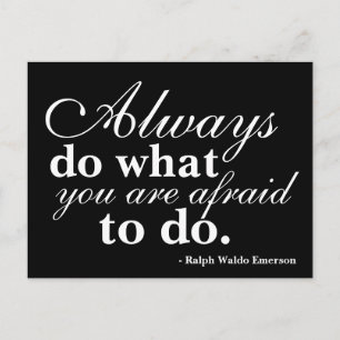 Carte Postale Quotable - Faites ce que vous craignez le plus - C