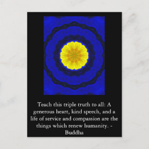Carte Postale QUOTATION DE Bouddha - Apprenez cette triple vérit