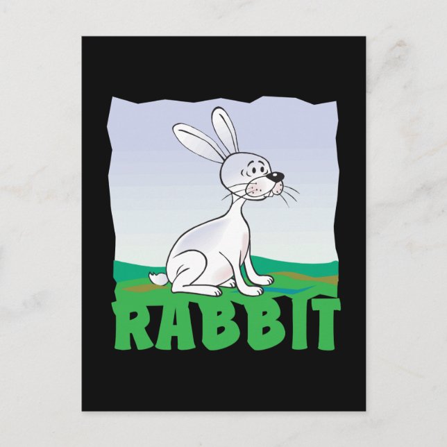 Carte Postale Rabbit amical pour enfants (Devant)