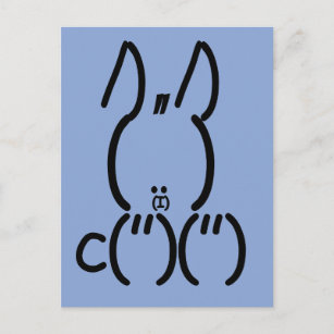 Carte Postale Rabbit ASCII