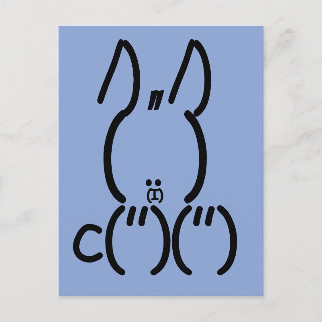 Carte Postale Rabbit ASCII (Devant)