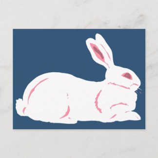 Carte postale Rabbit blanc
