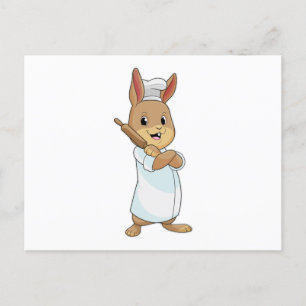 Carte Postale Rabbit comme boulon avec broche