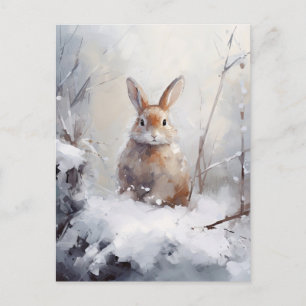 Carte postale Rabbit d'hiver