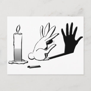 Carte Postale Rabbit d'ombre par LightIllusions.com