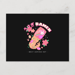 Carte Postale Rabbit Ramen - Meilleur Plaisir Chaud