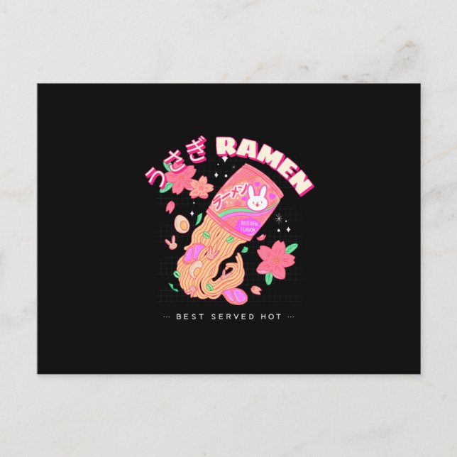 Carte Postale Rabbit Ramen - Meilleur Plaisir Hot (Devant)