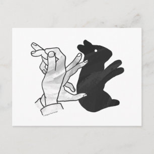 Carte Postale Rabbit Silhouette main