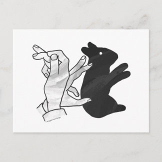 Carte Postale Rabbit Silhouette main